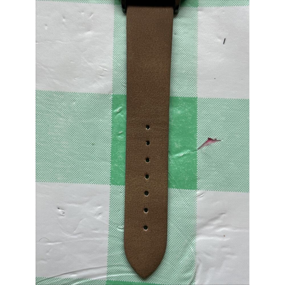 Geneva Dark Silver Tone Brown Band Quartz Watch - Picture 4 of 8